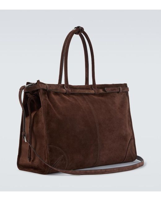 Prada Brown Bonnie Suede Tote Bag for men