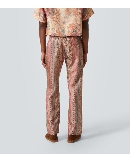 Etro Multicolor Paisley Print Trousers for men