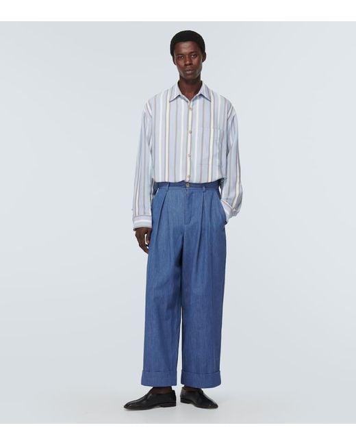 Pantaloni chino in cotone di King & Tuckfield in Blue da Uomo