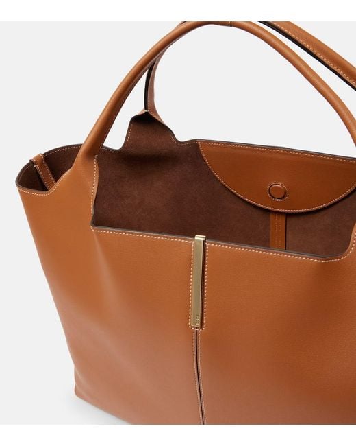 Tod's Brown Tote Medium Aus Leder