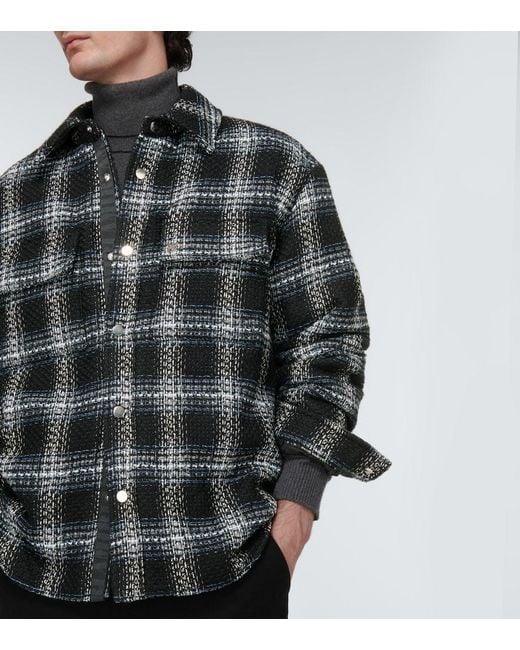 Amiri Black Checked Overshirt for men