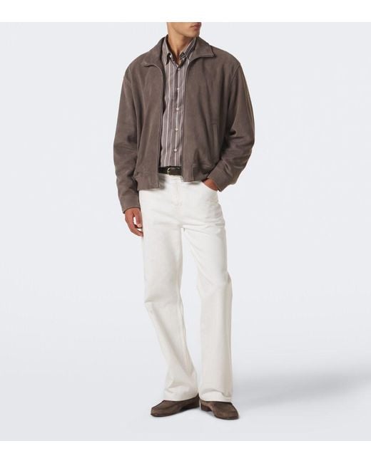 Slowear Brown Striped Cotton Shirt for men