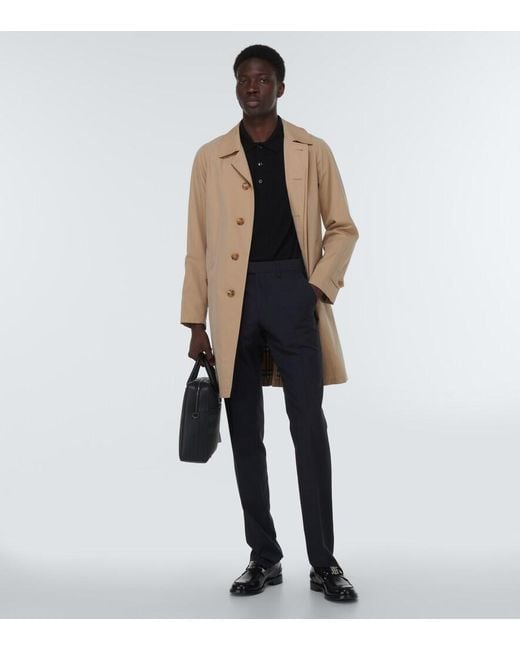 Burberry Black Wool And Silk Polo Top for men