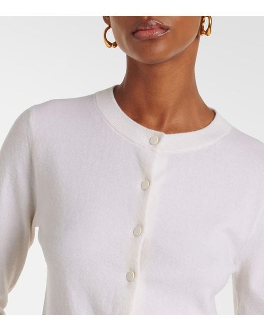 Cardigan En Laine Et Cachemire Melanges Vince en coloris White