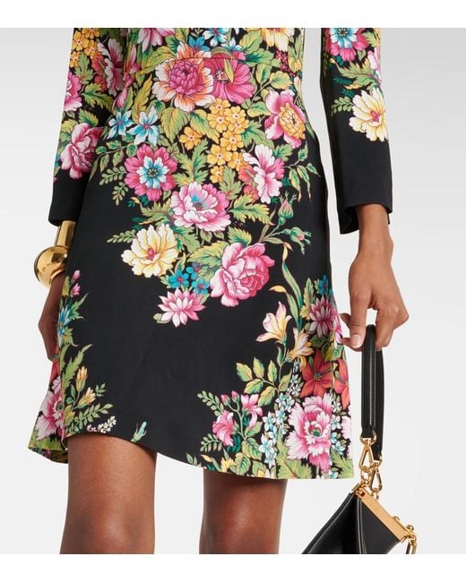 Etro Black Mini Dress Viscose, Elastane