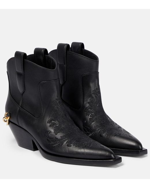 Zimmermann Black Duncan Leather Ankle Boots