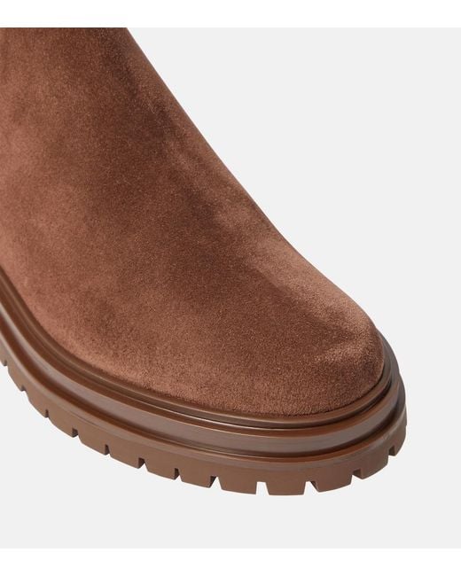 Gianvito Rossi Brown Chester Suede Chelsea Boots