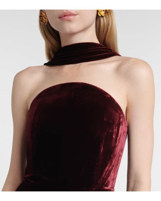 Roland Mouret Black Robe Aus Samt