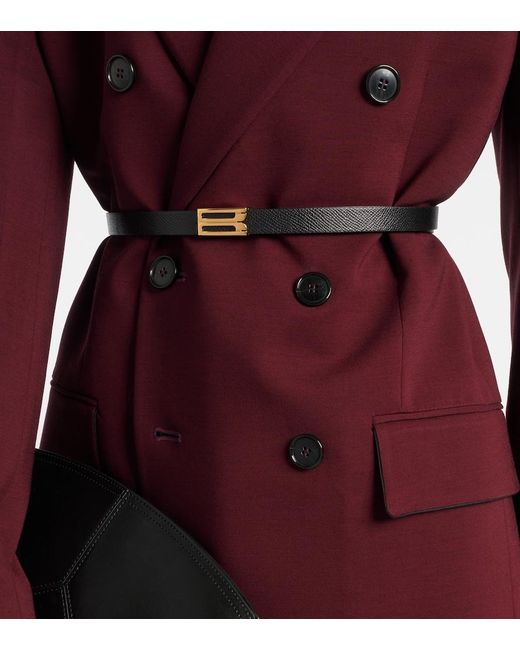 Victoria Beckham Black Leather Belt