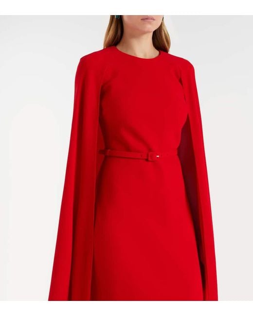 Roland Mouret Red Robe Aus Cady