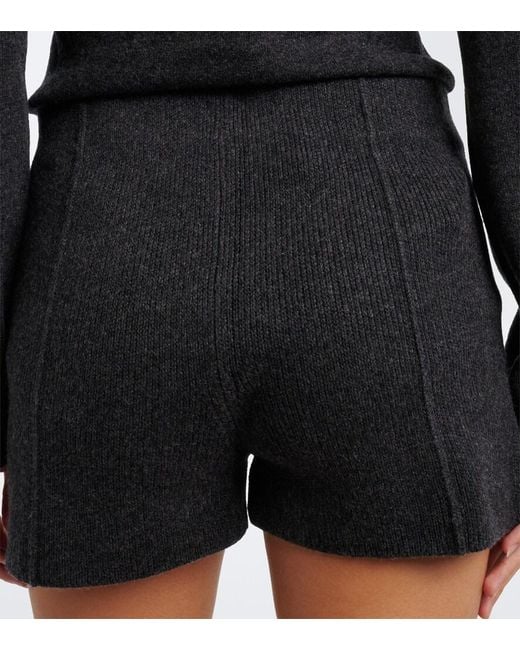 Jardin Des Orangers Blue Wool And Cashmere Shorts