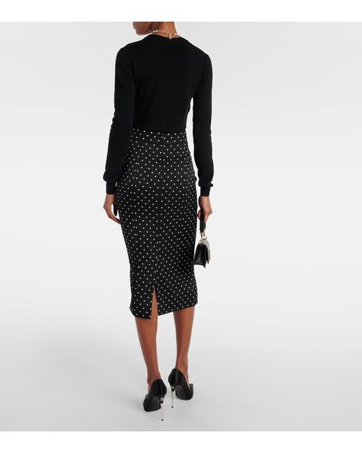 Dolce & Gabbana Black Cropped Virgin Wool Cardigan