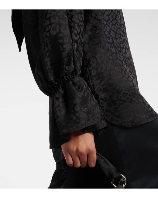 Blusa de jacquard con aberturas Nina Ricci de color Black