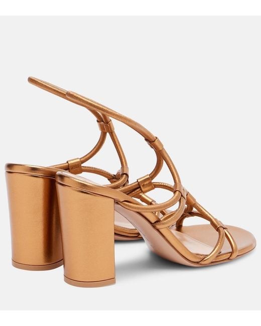 Gianvito Rossi Metallic Leather Sandals