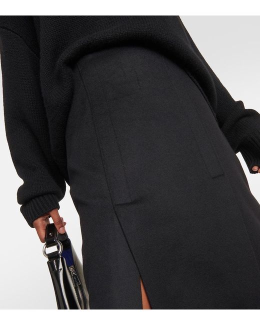 Falda Larga En Mezcla De Lana Proenza Schouler de color Black