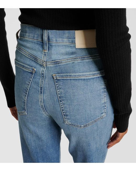 Citizens of Humanity Blue Caia High-Rise Straight Jeans
