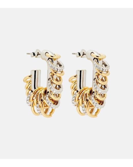 Rabanne Metallic Punk Xl Link Small Embellished Earrings