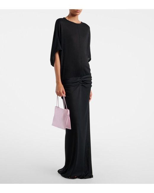 The Row Pink Cecily Medium Satin Tote Bag