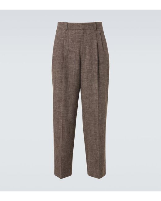 Pantaloni Regular Silas di The Row in Brown da Uomo