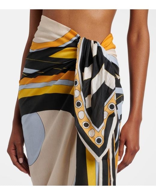 LaDoubleJ Metallic Printed Cotton Beach Cover-Up