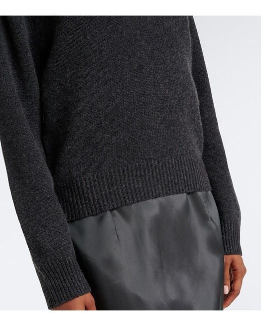 Jardin Des Orangers Black Wool And Cashmere Polo Sweater
