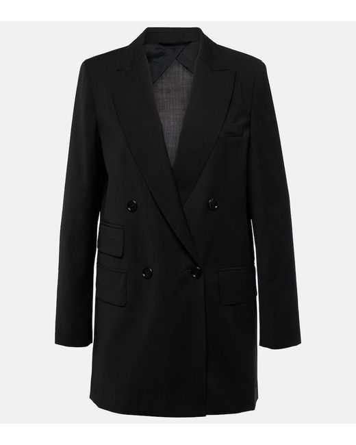 Max Mara Black Nebbie Virgin Wool Blazer