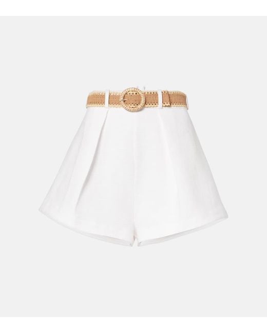 Shorts Acacia Tuck di Zimmermann in White