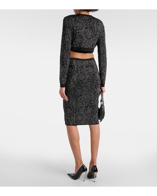 Versace Black Cropped Cardigan