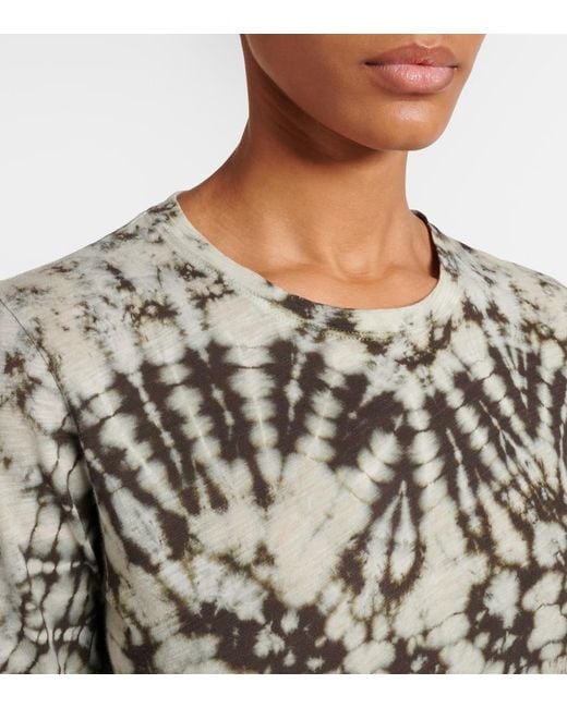 Proenza Schouler Green Mia Tie-Dye Cotton Jersey Top