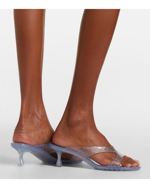 Jimmy Choo White Jelly Drop Glitter Tpu Mules