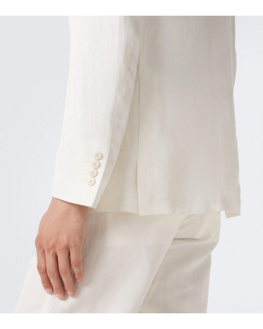 Canali Natural Kei Linen And Silk Blazer for men