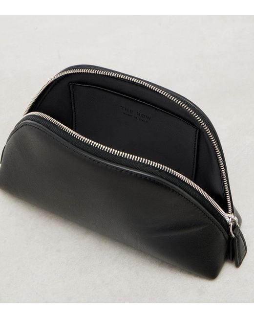The Row Black Devon Mini Leather Clutch