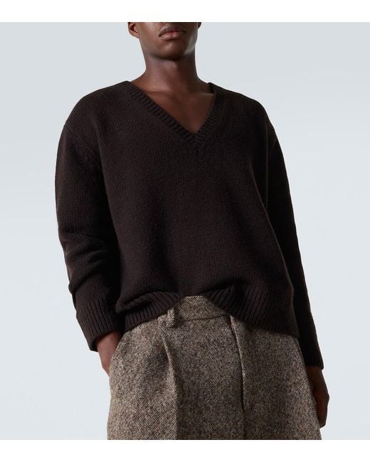 Dries Van Noten Black Wool And Cashmere Sweater for men