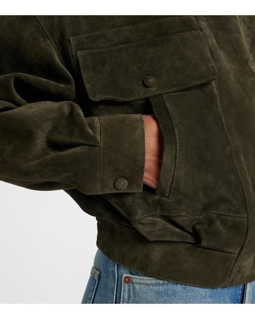 Saint Laurent Green Suede Jacket
