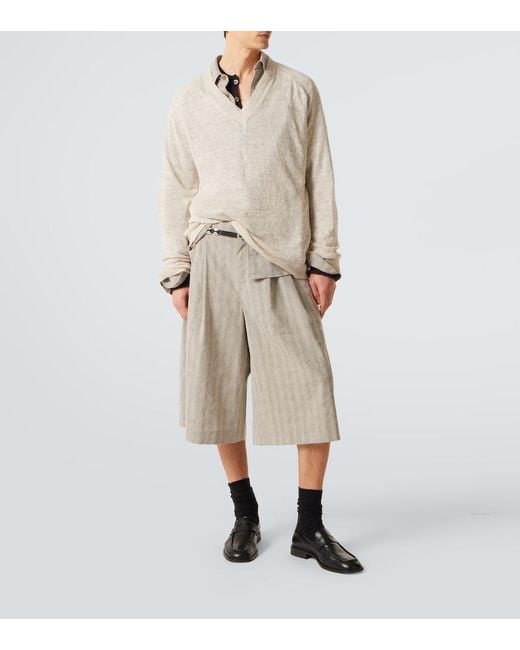 Our Legacy White Rue Linen And Cotton Sweater for men