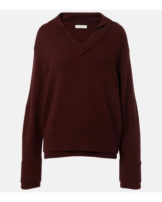 Vince Purple Layered Wool And Cashmere Sweater