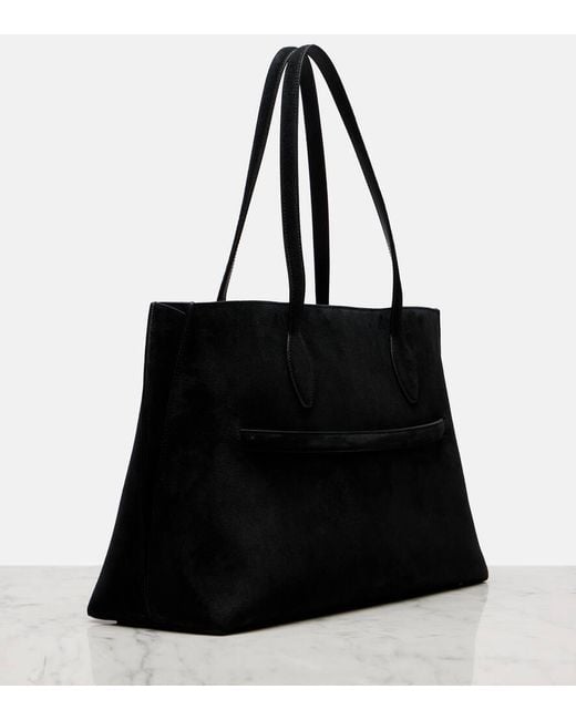 Totême  Black Large Suede Tote Bag