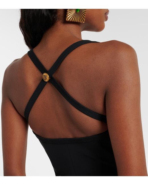 Versace Black Jersey Bustier Gown