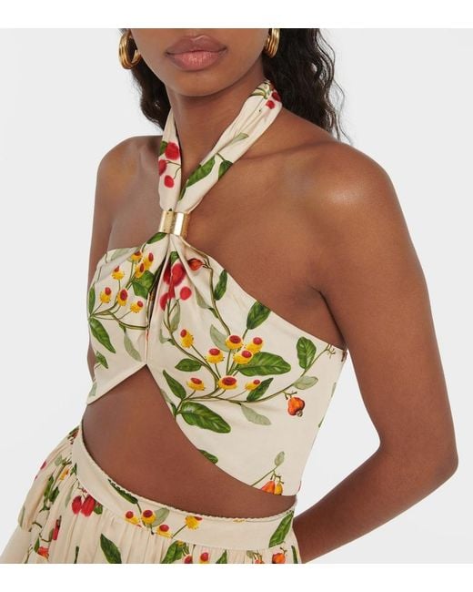 Agua Bendita Metallic Mulato Halterneck Top