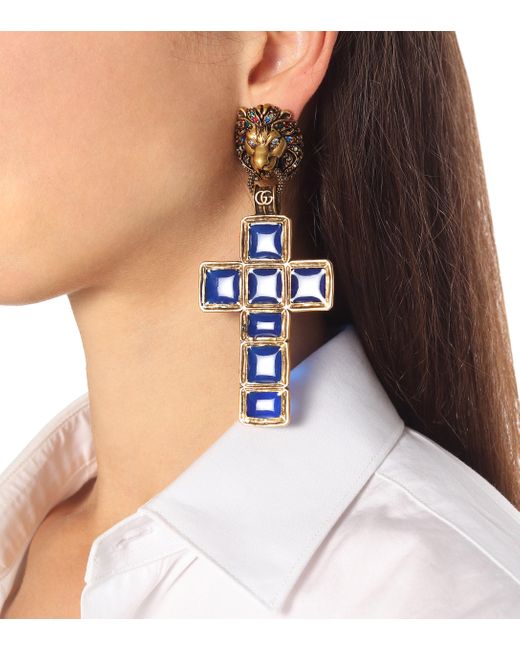 gucci cross earrings