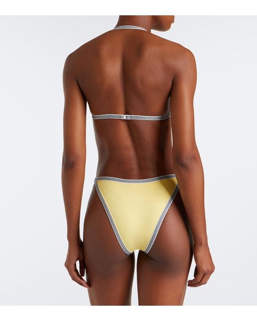Versace Natural Greca Bikini Top
