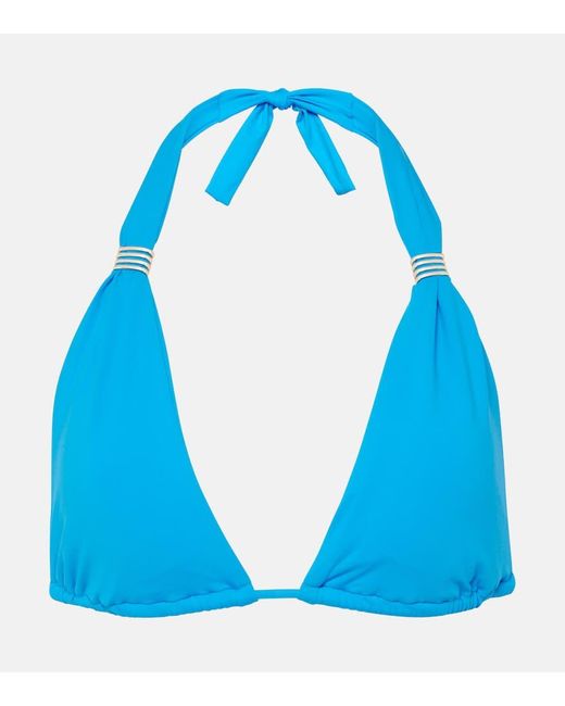 Melissa Odabash Blue Grenada Halterneck Bikini Top