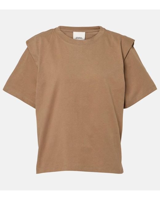 Isabel Marant Natural T-Shirt Aus Baumwoll-Jersey
