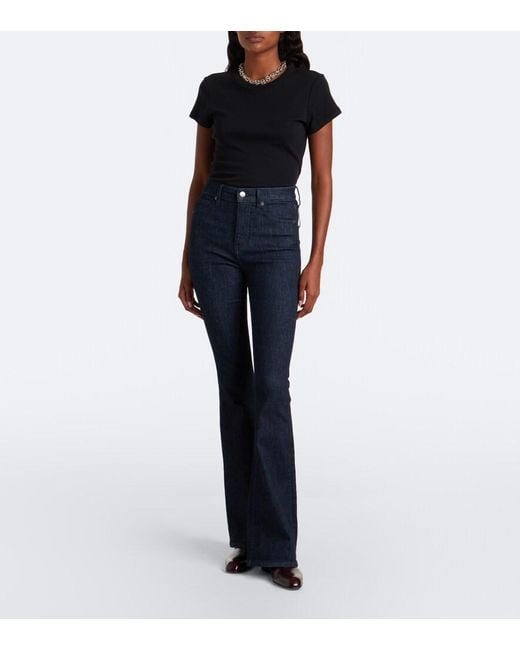 Veronica Beard Blue Beverly Flared Jeans