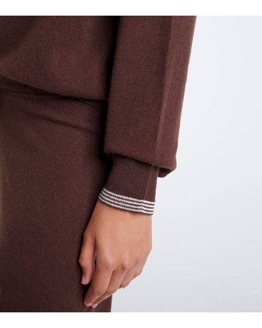The Upside Brown Coco Luna Cashmere-Blend Polo Sweater