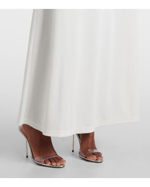 Christopher Esber White Concave Stone Maxi Dress