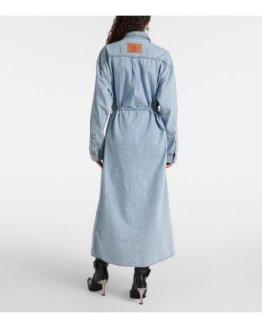 Y. Project Blue Evergreen Paris' Best Denim Shirt Dress