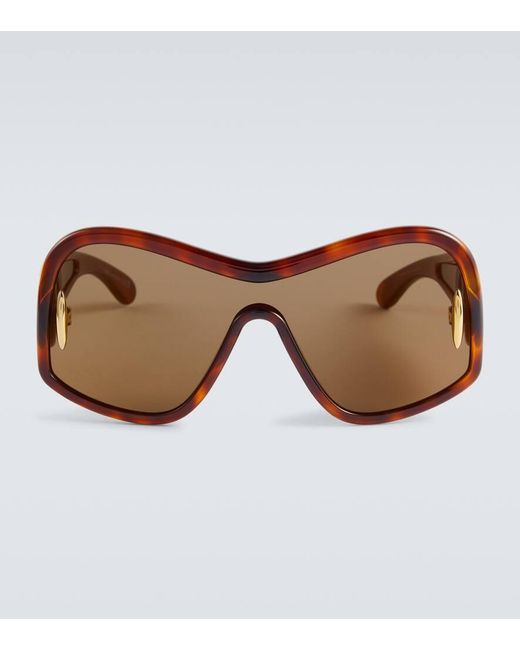 Gafas de sol mascara Wave Loewe de hombre de color Brown