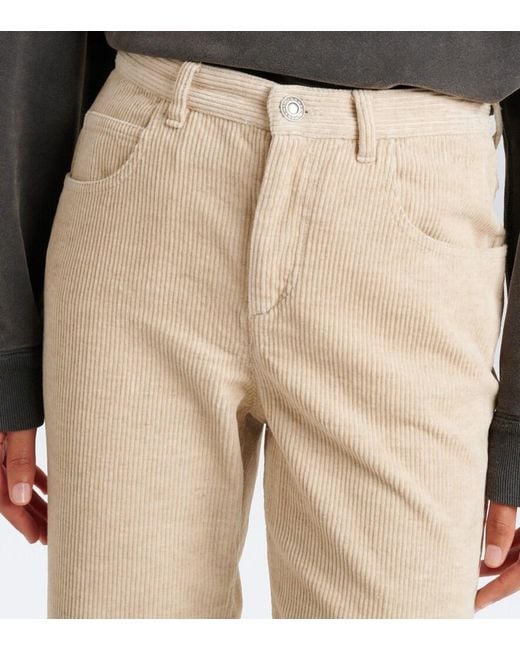 Isabel Marant Natural Ruthie Corduroy Straight Pants