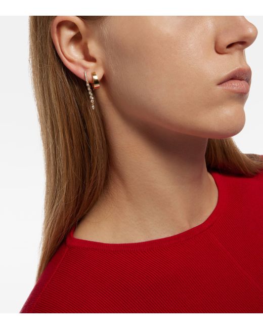 Anita Ko Metallic Sienna 18kt Gold Hoop Earrings With Diamonds